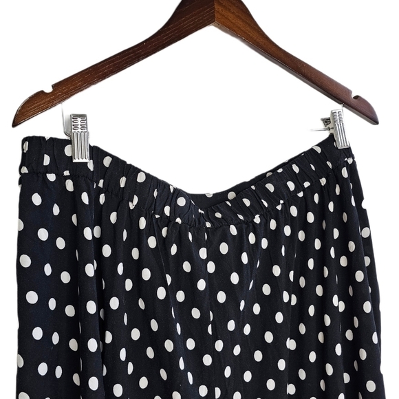 Lane Bryant polka dot hi lo midi a-line skirt black and white size 18/20 - Picture 7 of 11